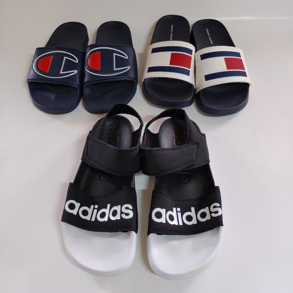Adidas , Tommy Hilfiger, Champion Sandal Bundle